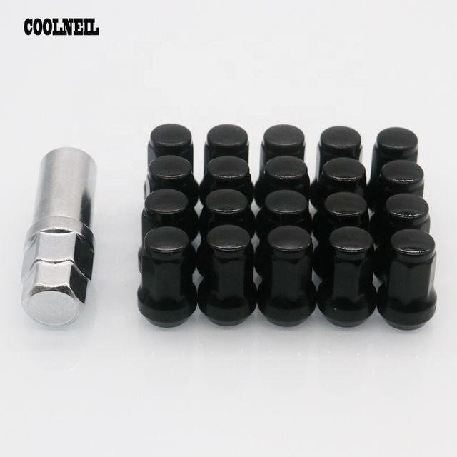 Love4kiki-Direct Red Steel Locking Heptagon Security Lug Nuts For Wheels/Rims - M12x1.5 Thread, Set