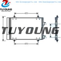 China factory produce auto air conditioning condensers Citroen Peugeot 9650545980