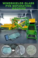 Laminated Glass Recycling Machine separating the glass from the PVB material recycling windshields