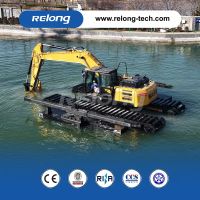 Amphibious Excavator for River Lake Canal Pond Maintenance Dredging Construction Works
