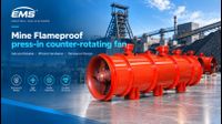 Mine  Flameproof press-in counter-rotating fan